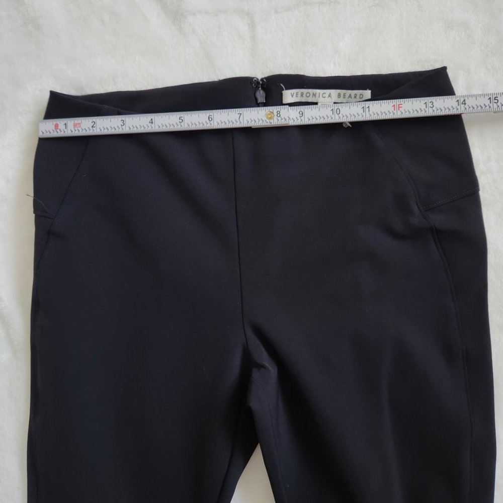 Veronica Beard Zip Back Scuba Pants Dark Navy Blue Mid Rise Ankle Size 4 - Picture 10 of 15